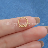 Piercing Argola Aço Cirúrgico Segmento Articulado Cobra