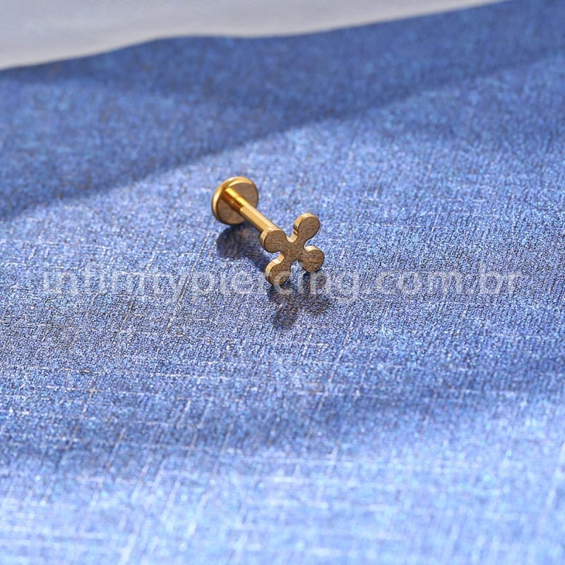 Piercing Labret Titânio Flor De Malta
