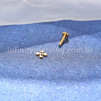 Piercing Labret Titânio Flor De Malta
