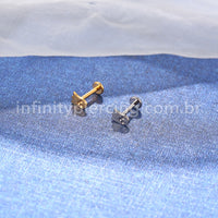Piercing Labret Titânio Fantasma