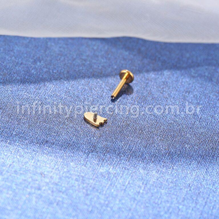 Piercing Labret Titânio Fantasma