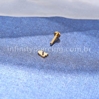 Piercing Labret Titânio Fantasma