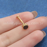 Piercing Banana Floating Aço Cirúrgico Zircônia
