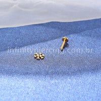 Piercing Labret Titânio Floco De Neve