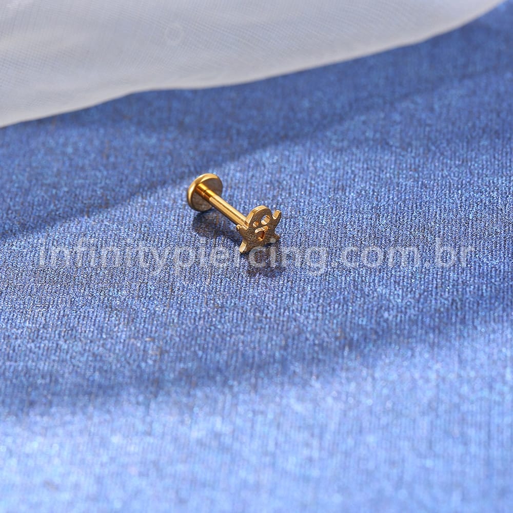 Piercing Labret Titânio Fantasminha