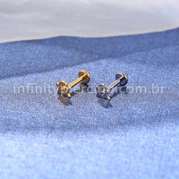 Piercing Labret Titânio Fantasminha