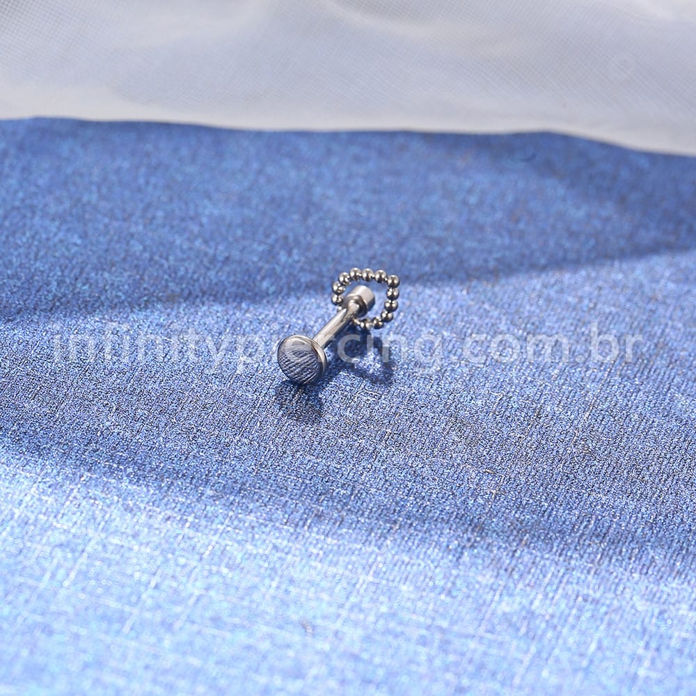 Piercing Labret Titânio Indiano Gota 1 Zircônia