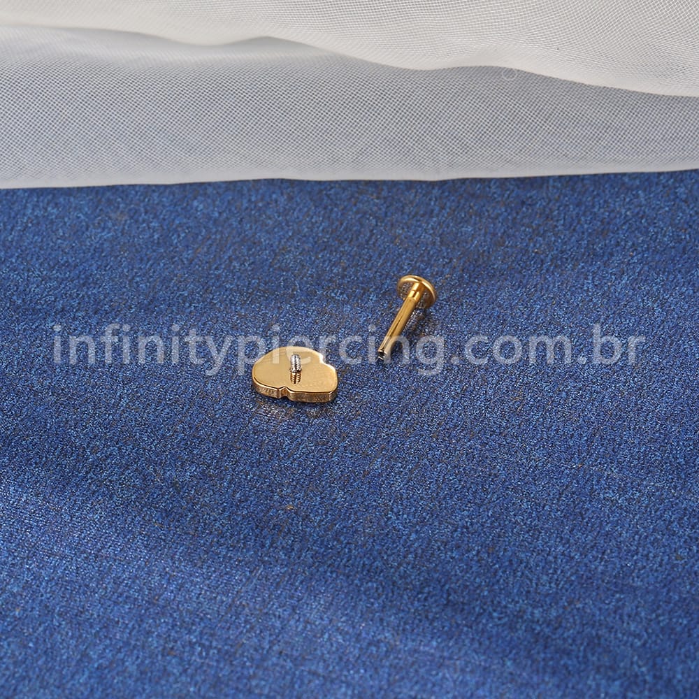 Piercing Labret Aço Cirúrgico Caveira