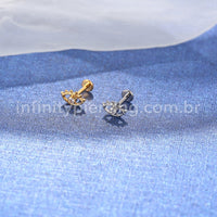 Piercing Labret Titânio Olho Zircônia