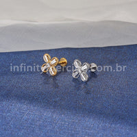 Piercing Labret Aço Cirúrgico Flor 4 Pontas