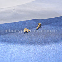 Piercing Labret Titânio Coroa