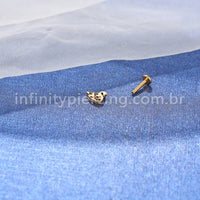 Piercing Labret Titânio Cisne Zircônia