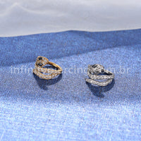 Piercing Argola Titânio Cobra Zircônia