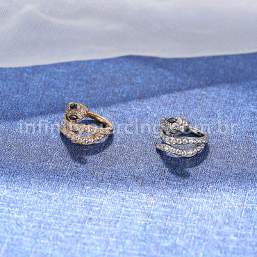 Piercing Argola Titânio Cobra Zircônia