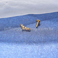 Piercing Labret Titânio Cluster 5 Zircônias