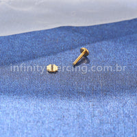 Piercing Labret Titânio Trevo 4 Folhas
