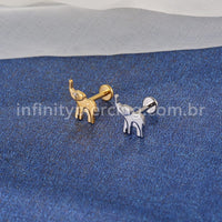 Piercing Labret Aço Cirúrgico Elefante 1 Zircônia 10323 1.2X8