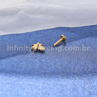 Piercing Labret Titânio Abelha Zircônia