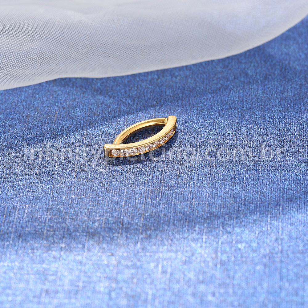 Piercing Argola Para Umbigo Titânio Zircônia