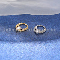 Piercing Argola Titânio Trabalhada / Zircônia