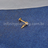 Piercing Labret Titânio Ponto De Luz Com Pingente Spike