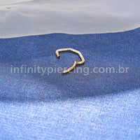 Piercing Meia Argola Titânio Zircônia