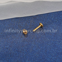 Piercing Labret Titânio Olho Zircônia