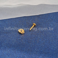 Piercing Labret Titânio Caveira