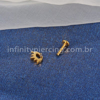 Piercing Labret Titânio Olho Com Zircônia