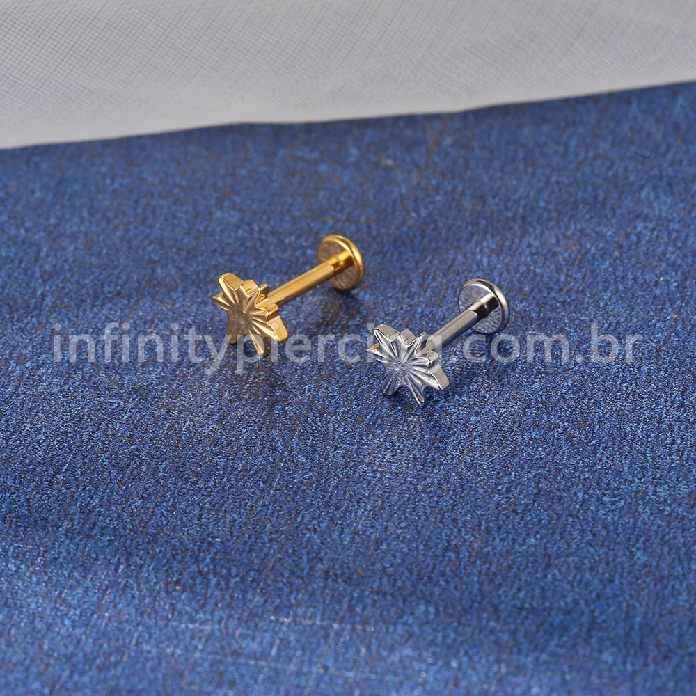Piercing Labret Titânio Folha
