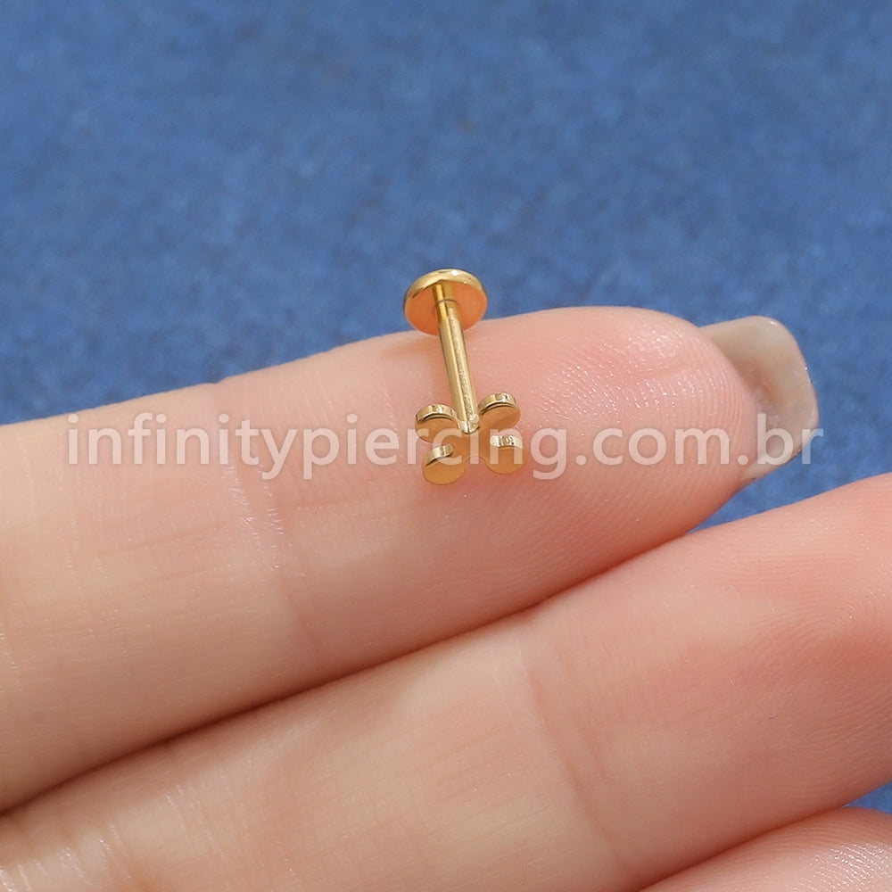 Piercing Labret Titânio Flor De Malta