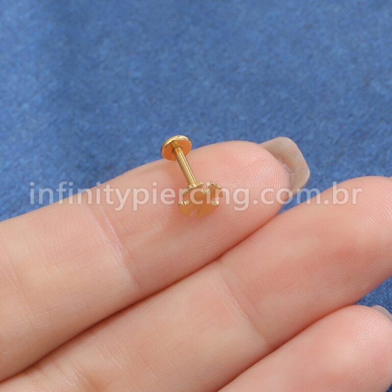 Piercing Labret Titânio Cruz De Malta