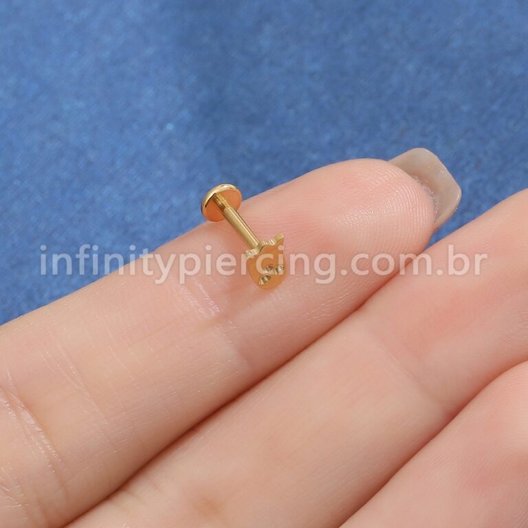 Piercing Labret Titânio Fantasma