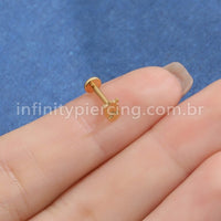 Piercing Labret Titânio Fantasma