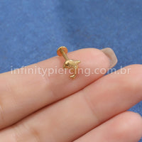 Piercing Labret Titânio Golfinho