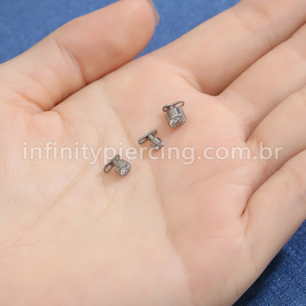 Piercing Microdermal Titânio Zircônia