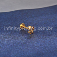 Piercing Labret Titânio Polvo