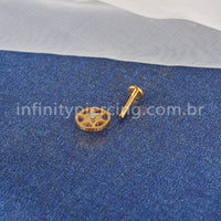 Piercing Labret Titânio Estrela Zircônia