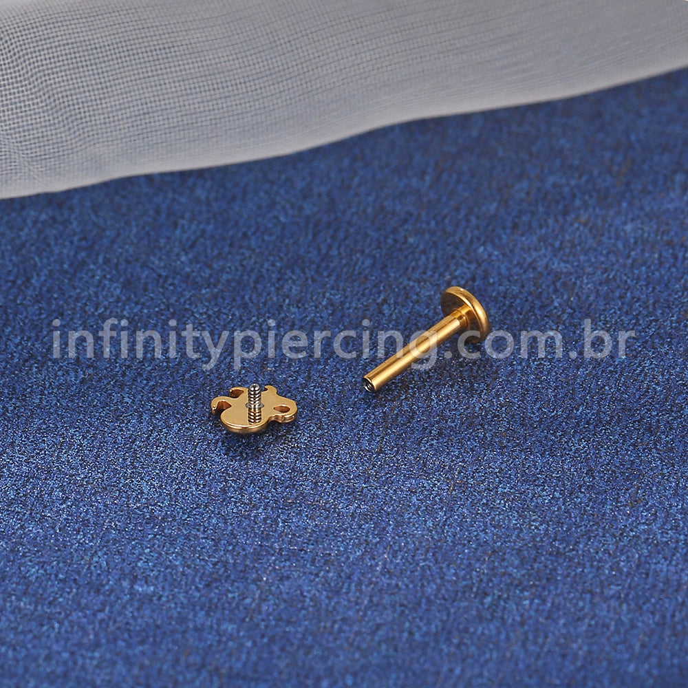 Piercing Labret Titânio Polvo