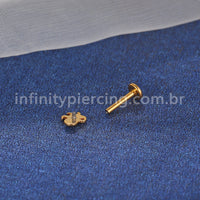 Piercing Labret Titânio Polvo