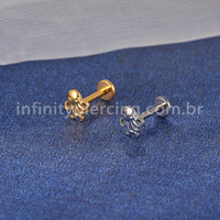 Piercing Labret Titânio Polvo