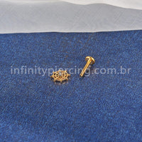 Piercing Labret Titânio Teia De Aranha