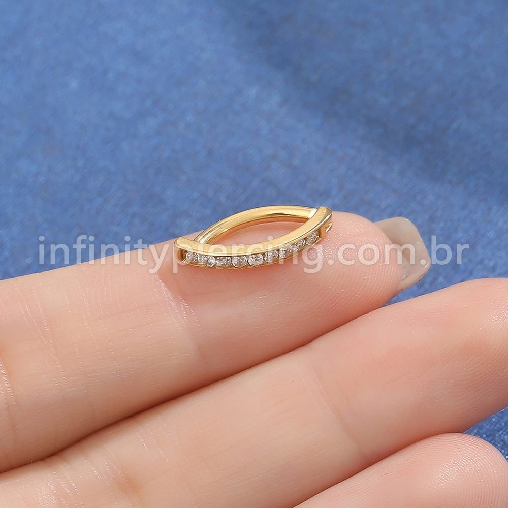 Piercing Argola Para Umbigo Titânio Zircônia