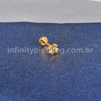 Piercing Labret Titânio Flor