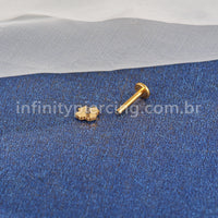 Piercing Labret Titânio Flor
