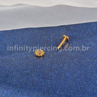 Piercing Labret Titânio Flor Girassol