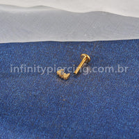 Piercing Labret Titânio Presas