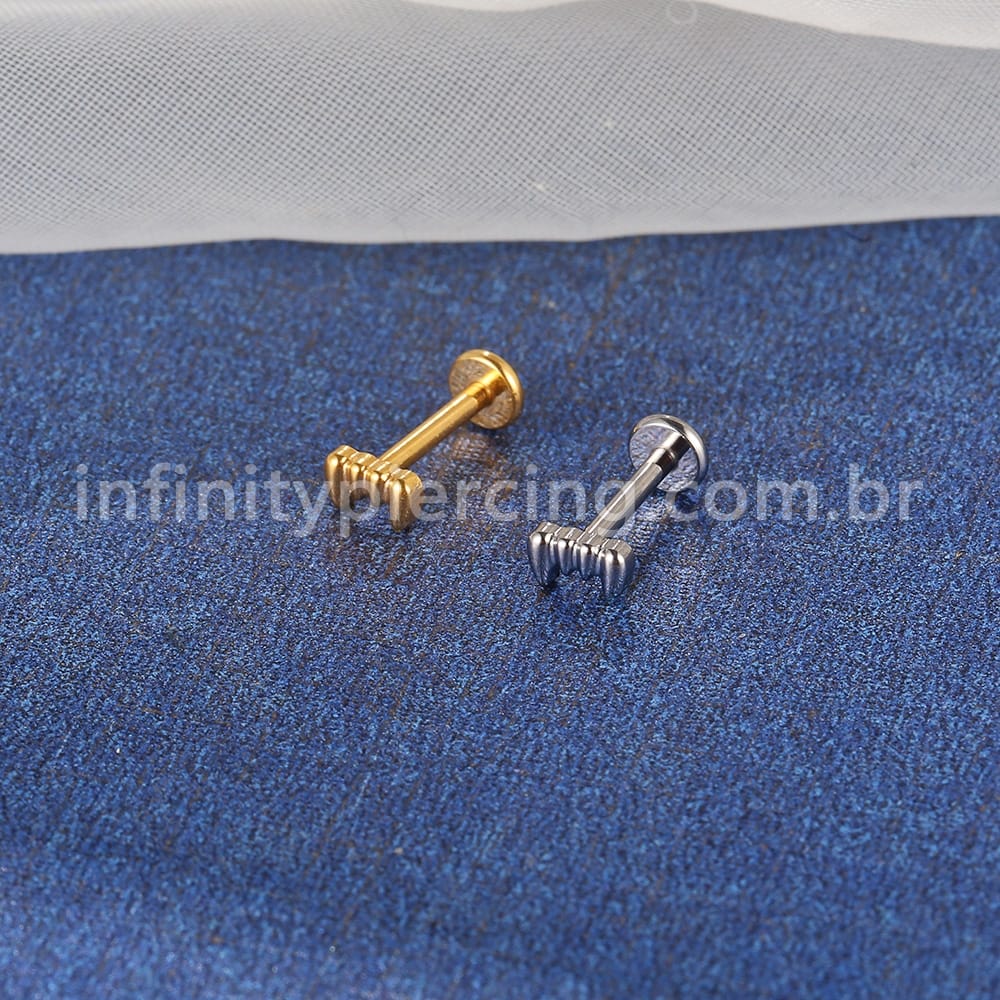 Piercing Labret Titânio Presas