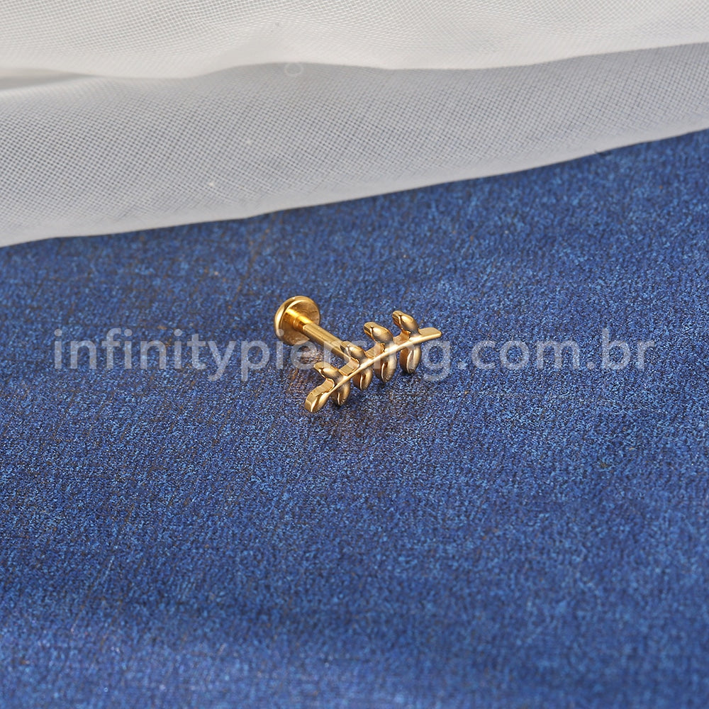 Piercing Labret Titânio Galho