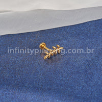 Piercing Labret Titânio Galho